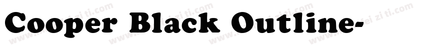 Cooper Black Outline字体转换